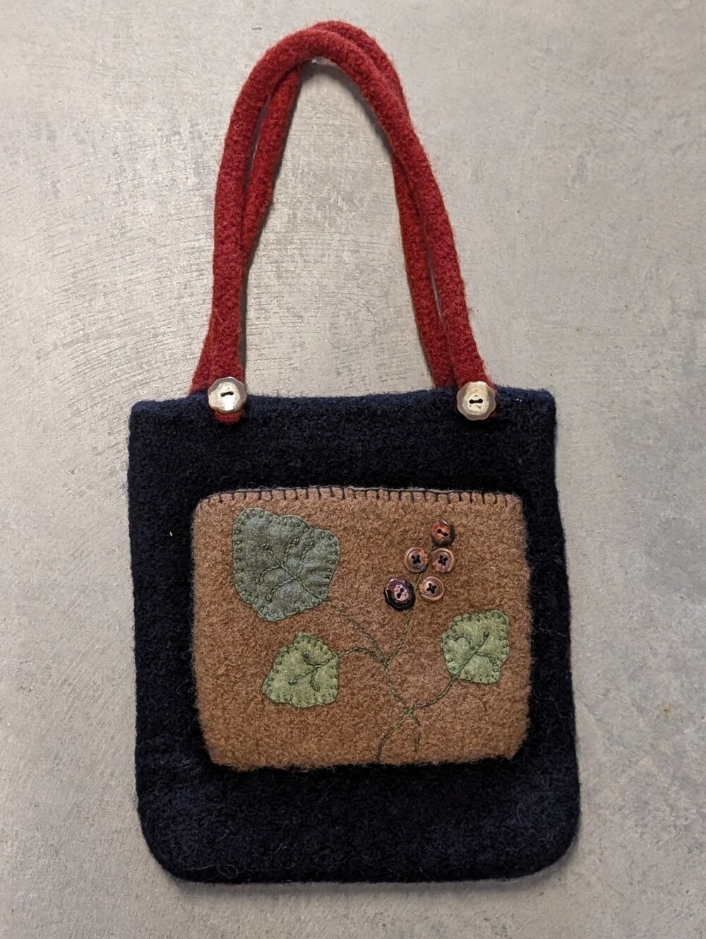 FELTED WOOL HANDBAG handmade ooak